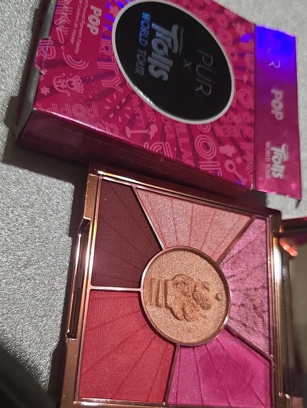 POP PUR X Trolls SWATCHED RARE Pressed Eye Palette Euc